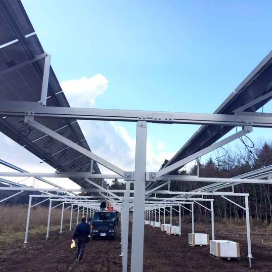 Системы крепления солнечной фермы для сельского хозяйства Солнечная электростанция
