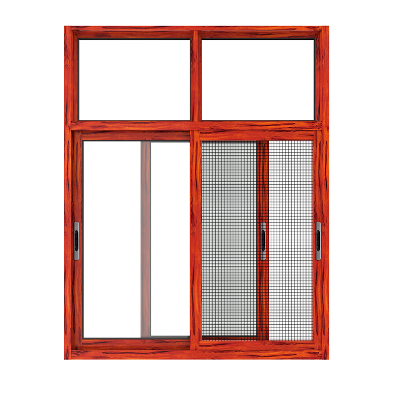 Алюминиевые раздвижные окна Wood-Grain Transfer с москитной сеткой

