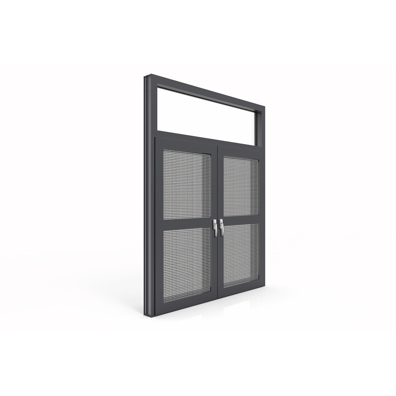 ХД49/ХД125 алюминиевая двойная стеклянная распашная дверь с защитной сеткой
