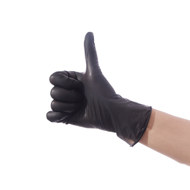 
      Черные нитриловые перчатки без пудры
     </font></font>