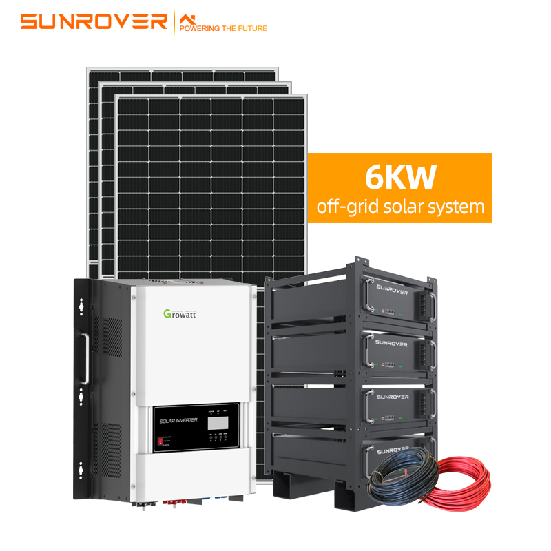 25 лет гарантии 6KW Off Grid Photovoltaic Solar Panel System
