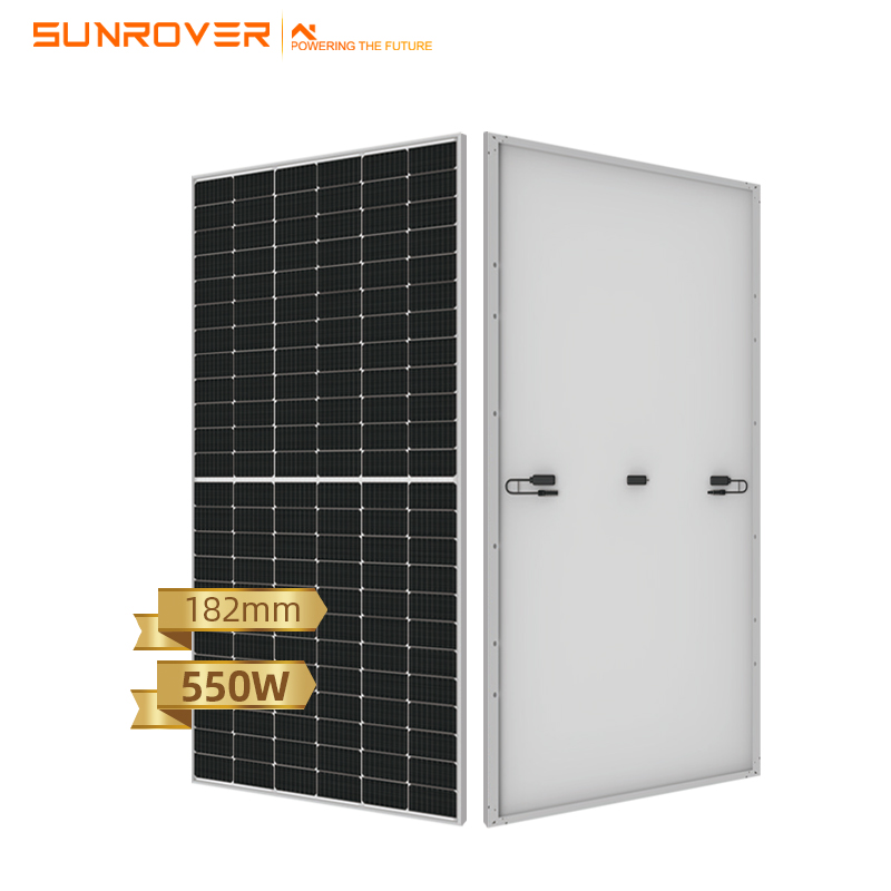 Монокристаллические панели солнечных батарей 530в высокой эффективности панели солнечных батарей 540в 550в 555в наполовину отрезанные панели солнечных батарей
