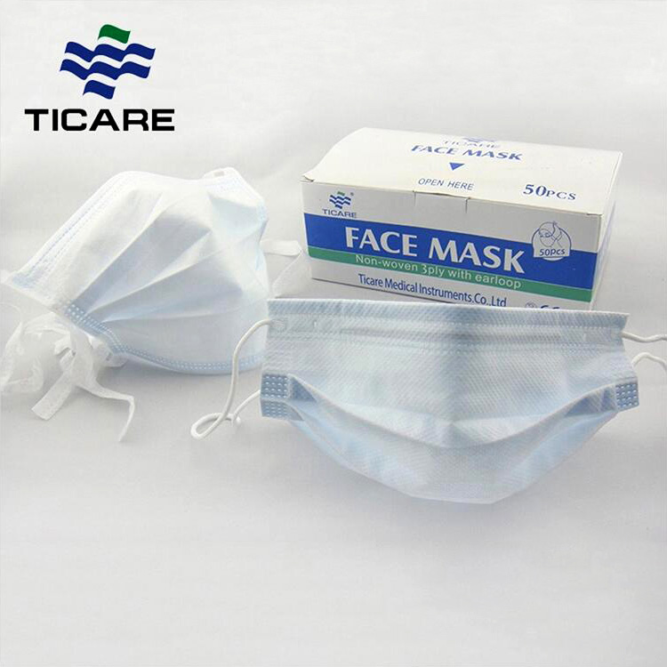 медицинская нетканая маска для лица с ушной петлей