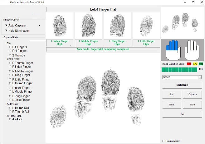 Решение SFT для сканирования нескольких отпечатков пальцев