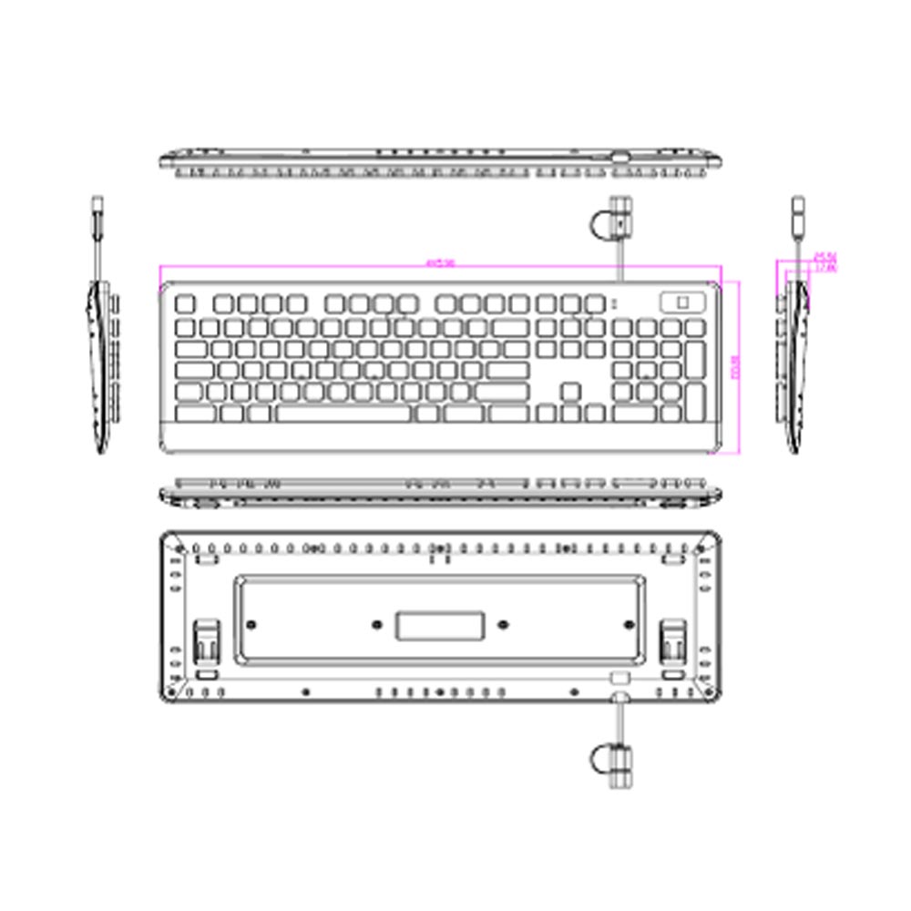 USB-клавиатура с отпечатками пальцев