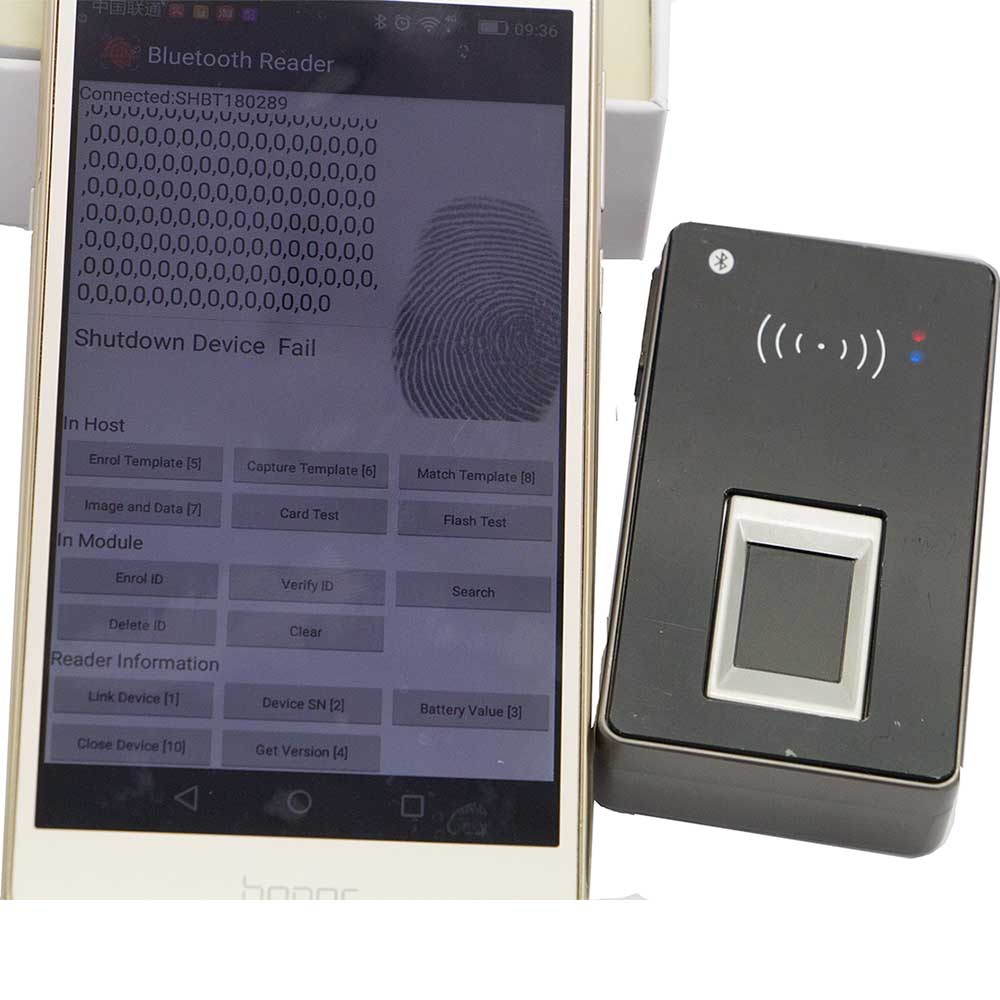 Android Bluetooth NFC биометрический датчик
