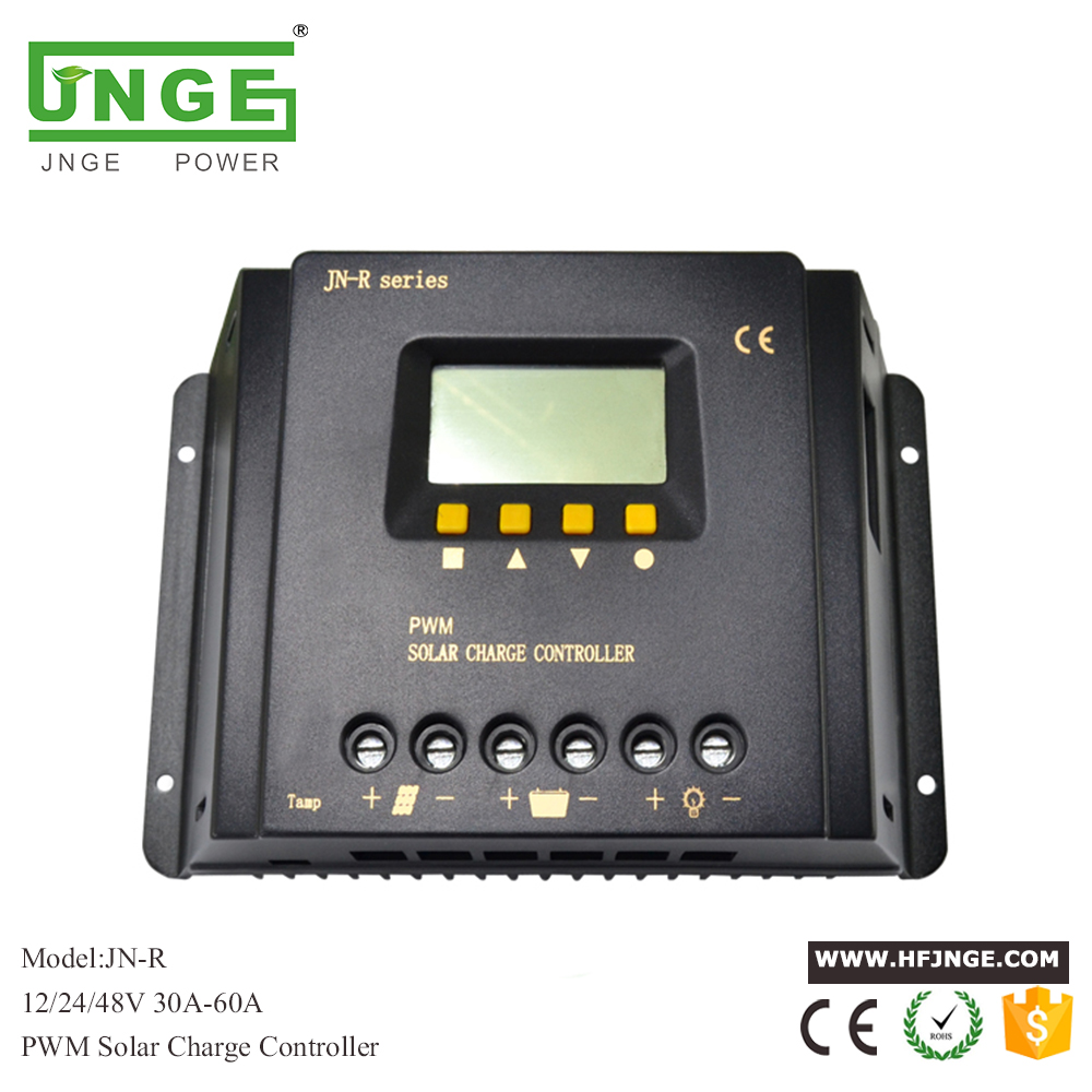 JN-R Series 30amp 40amp 50amp 60amp 12v 24v 48v автоматический солнечный контроллер заряда ЖК-дисплей
