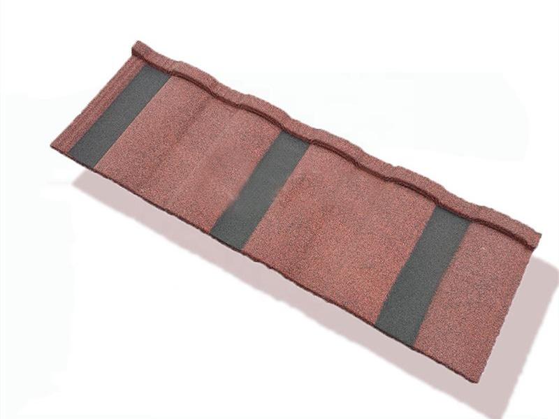 Металлическая кровельная плитка с римским каменным покрытием натурального цвета
