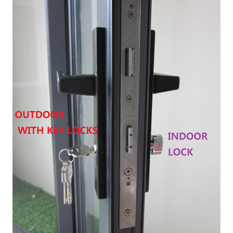 Алюминиевая утепленная складная двустворчатая алюминиевая дверь
