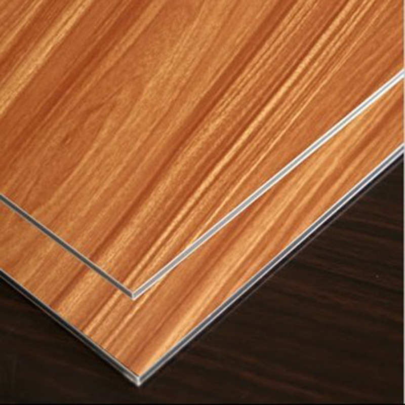 Алюминий с покрытием для наружной алюминиевой композитной панели деревянная облицовка ACP
