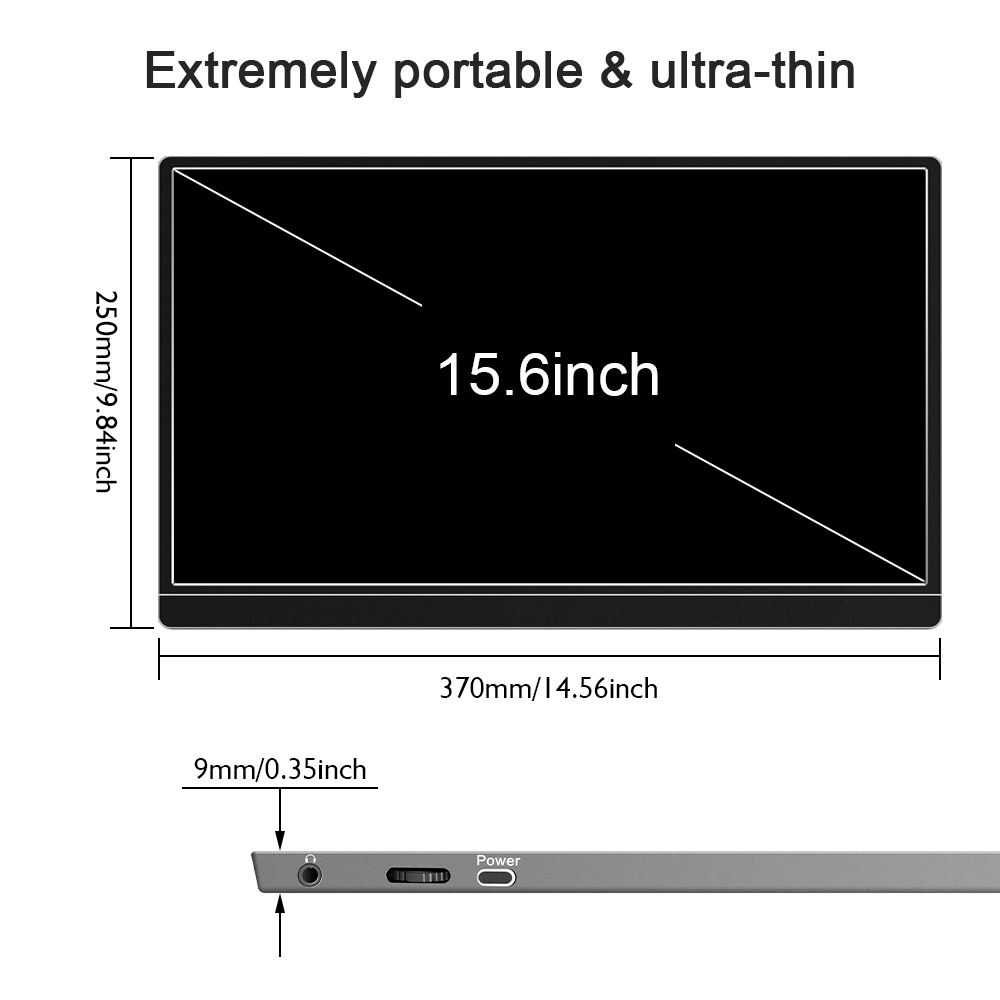 15,6-дюймовый портативный игровой ЖК-монитор USB Type-C с разрешением 4K