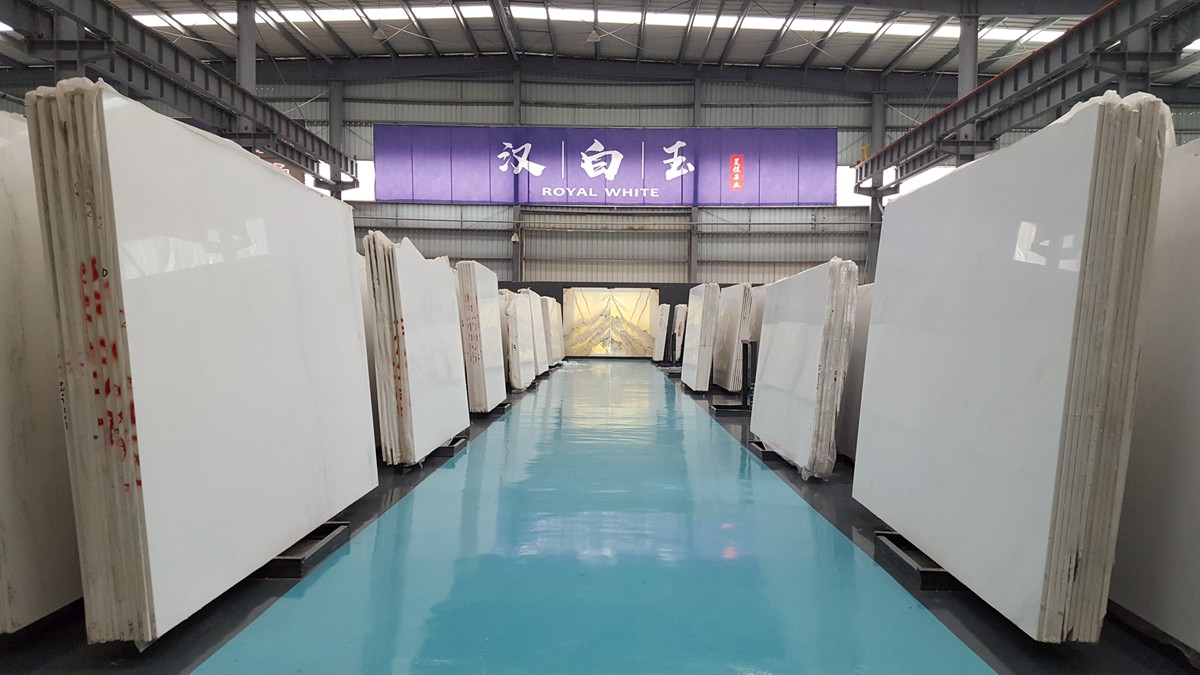 Китай Pure White Marble Cut в Shuitou Xiamen