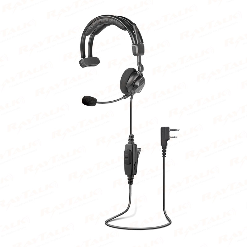 Радиостанция RHS-1519A Накладная гарнитура среднего размера с одним ухом, микрофоном с шумоподавлением и тангентой PTT
