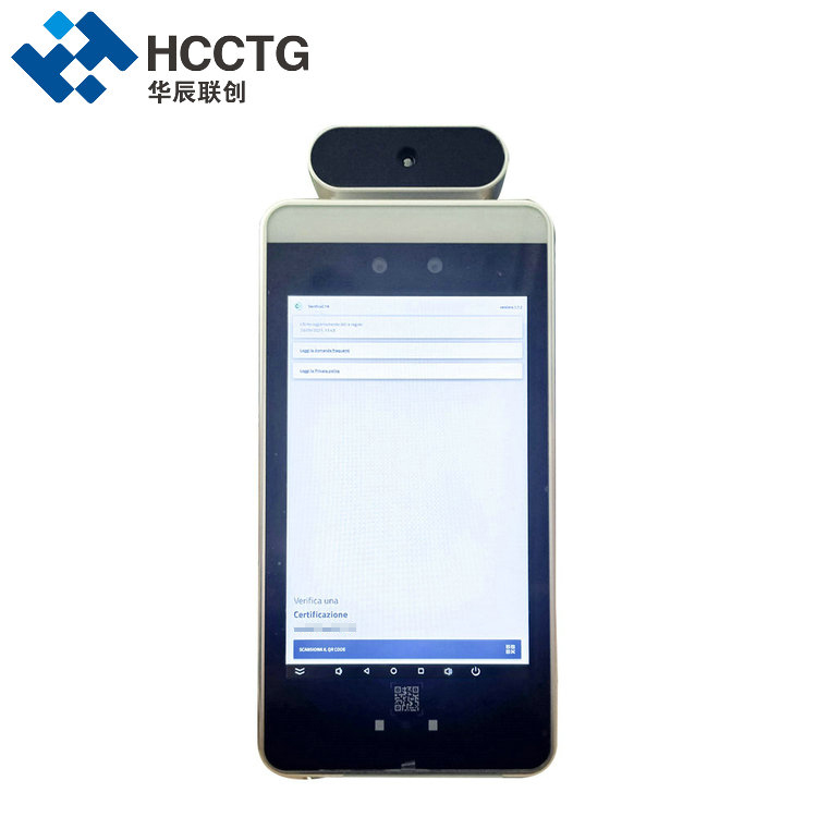 Сканирование кода здоровья терминала распознавания лиц с помощью ИК-термометра HS-620
