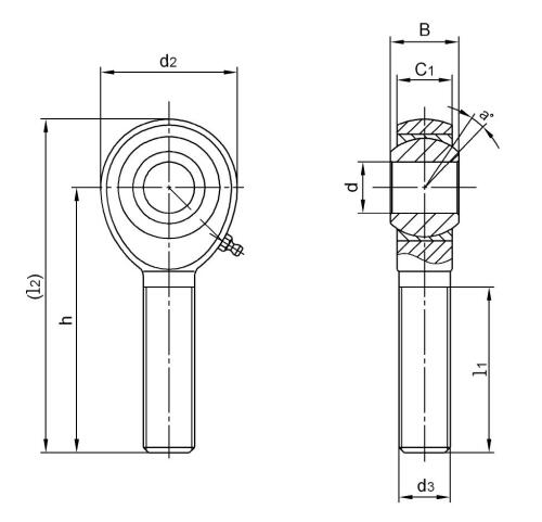 Подшипники со стальным стержнем JMX12T