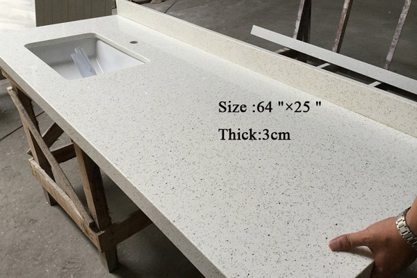 Кухонный стол из кварца Brillo Branco