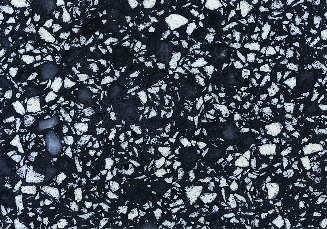 черно-белая смешанная цветная кварцевая плита

