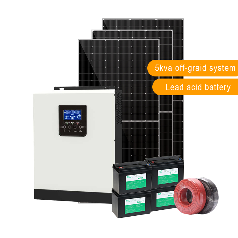 Автономная солнечная домашняя система Источник питания 5000 Вт Аккумулятор переменного тока Вход Выход Батарея Резервный генератор Солнечные комплекты
