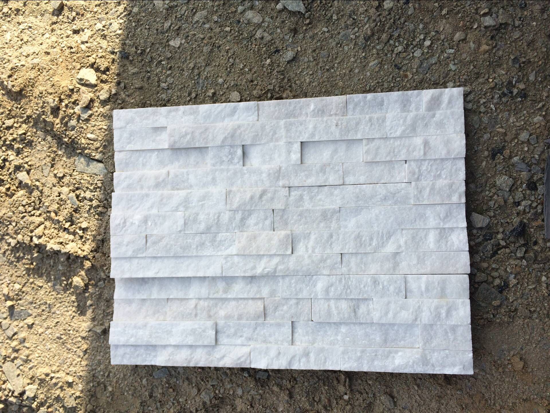 RSC 001 белый кварцит культурный камень для настенной плитки
