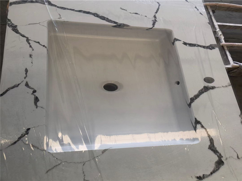 Арктическая белая столешница для ванной комнаты