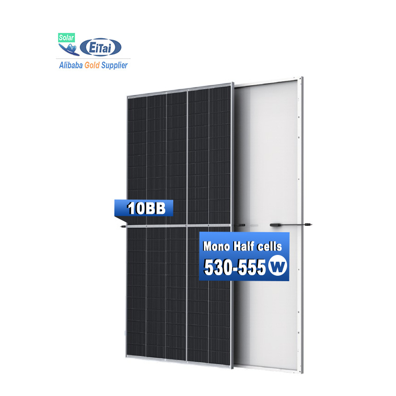 Солнечная энергия EITAI 11BB Панель 550 Вт 555 Вт 540 Вт 530 Вт Полуэлементная солнечная панель Sunpower с половинным вырезом
