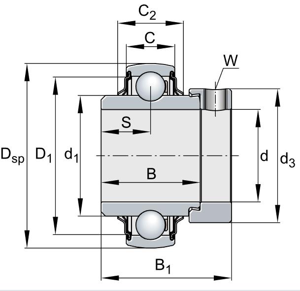 Размер подшипника GE25-XL-KRR-B