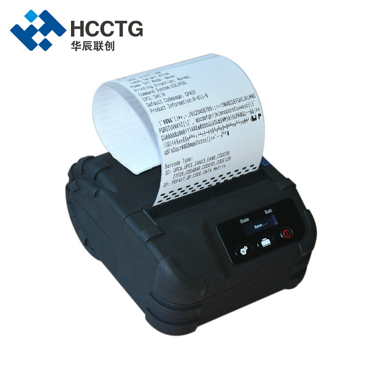 80 мм ESC / POS USB Bluetooth Мобильный 2D-принтер штрих-кода HCC-L36
