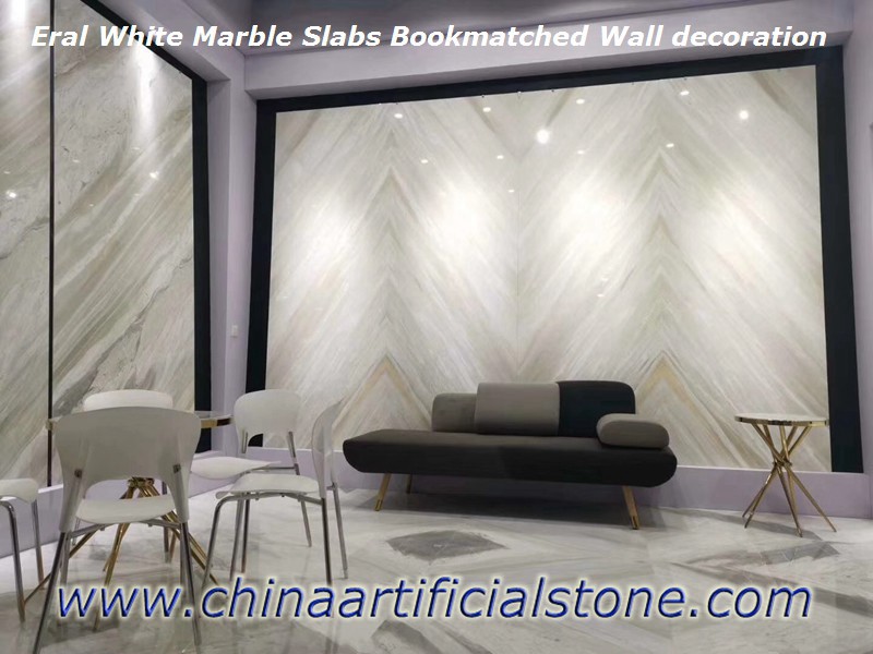 Италия Earl White Мраморные плиты Book Matched Tiles
