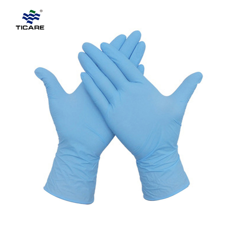 Нитриловые медицинские перчатки 3,5 мил, светло-голубые, размер L, без пудры
