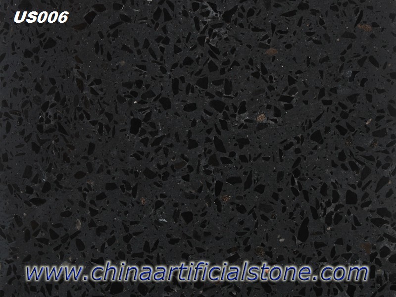 Чистая черная цементная терраццо, напольная плитка для брусчатки
