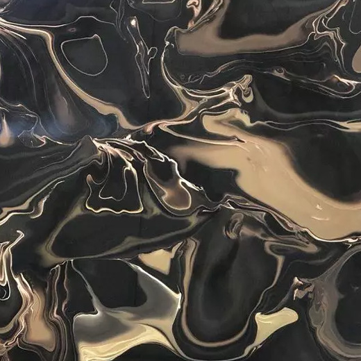 Черный лес Загадочное изображение Плита из черного оникса Искусственный камень Полупрозрачный оникс
