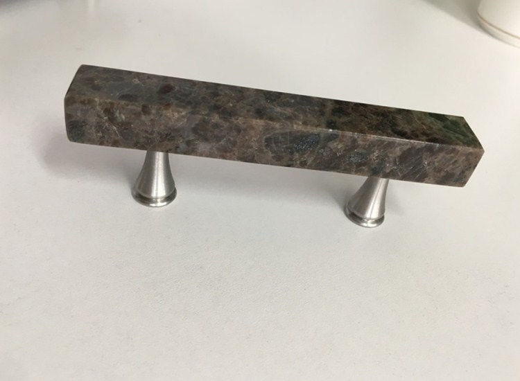 Лабрадорская антикварная прямоугольная каменная ручка для ящика и шкафа
