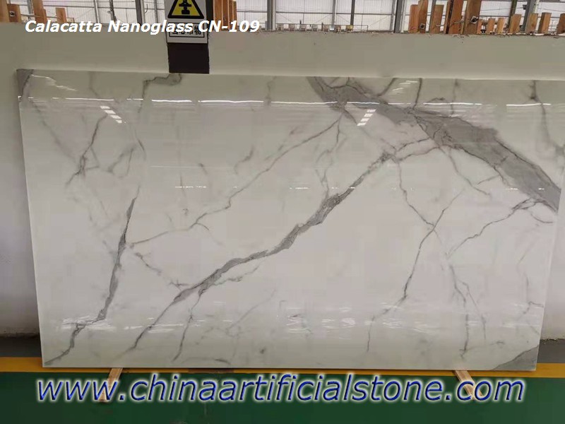 Китай Calacatta Nano Кристаллизованные стеклянные каменные плиты
