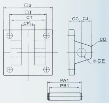 Крепление задней скобы CB32