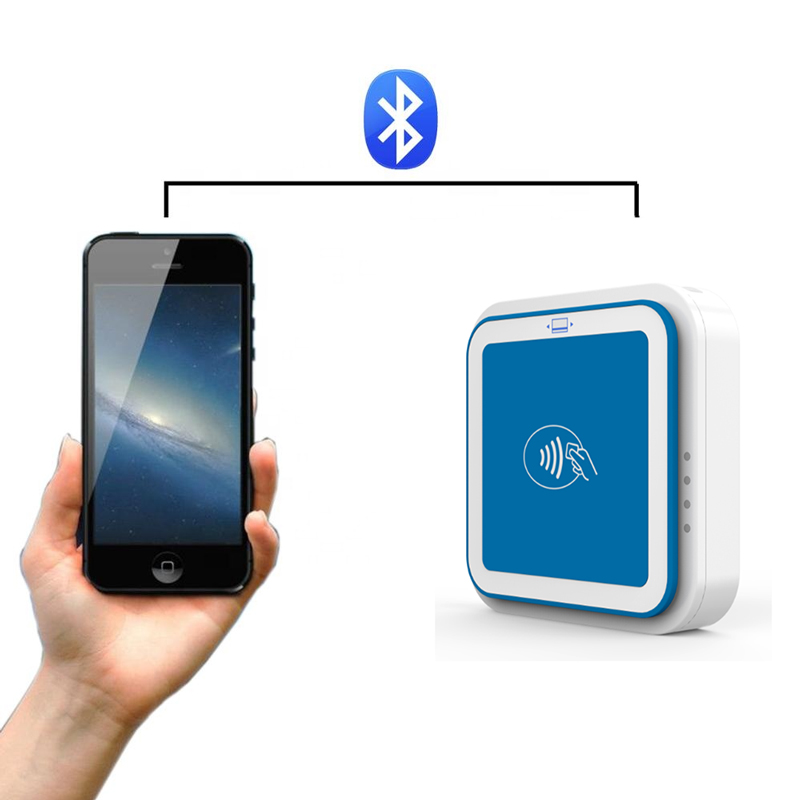 Bluetooth IC NFC считыватель магнитных карт MPOS для Android / IOS I9
