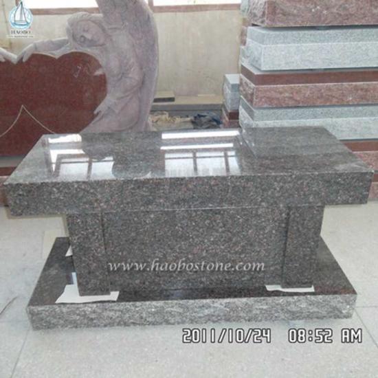 Китайская темно-серая гранитная скамья для надгробий
