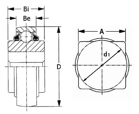 Подшипники W208PPB6 размер